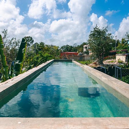 Hotel Makaaba Eco-Boutique Bacalar Exterior photo Swimming pool at the hotel