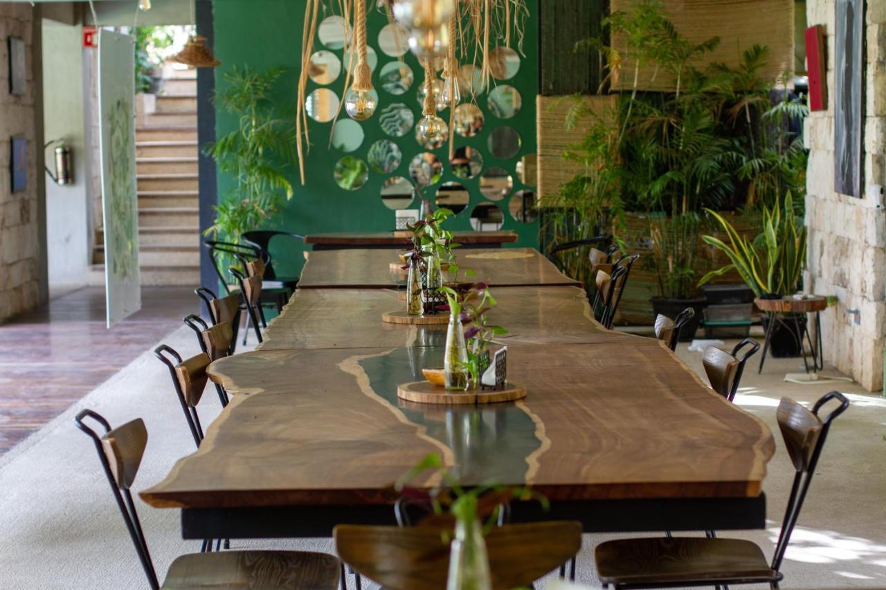 Hotel Makaaba Eco-Boutique Bacalar Exterior photo Restaurant