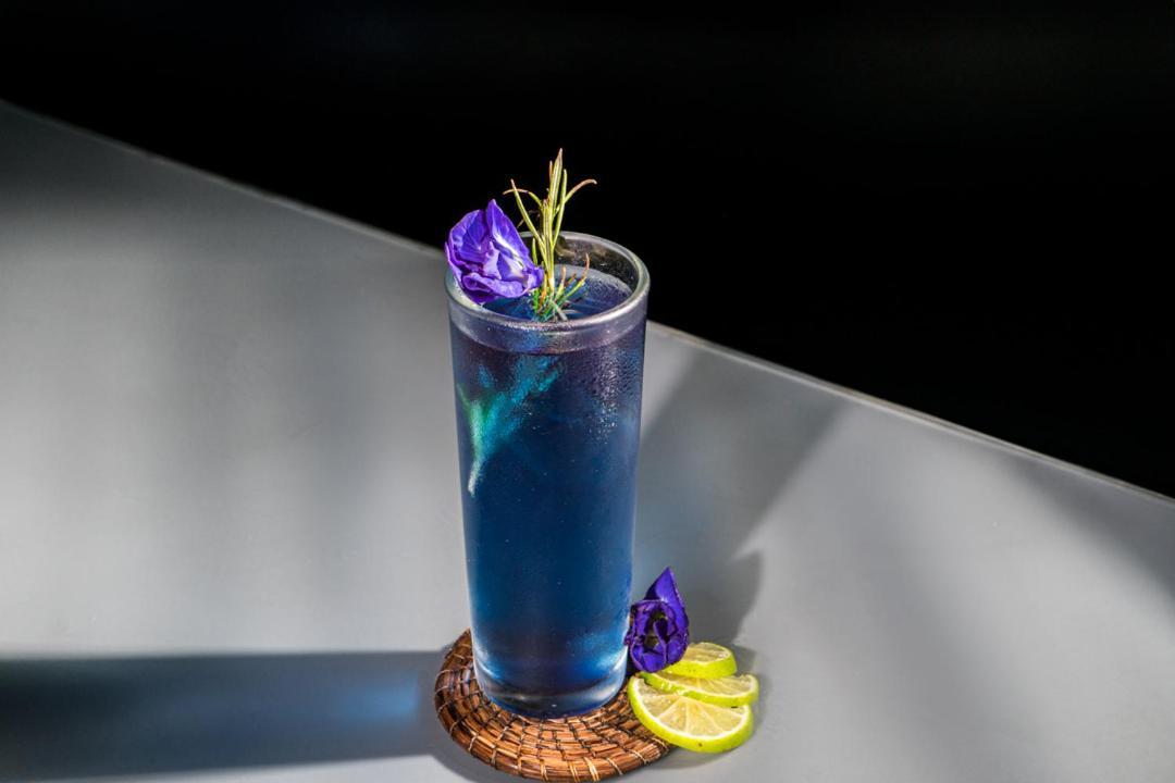 Hotel Makaaba Eco-Boutique Bacalar Exterior photo Butterfly pea flower tea